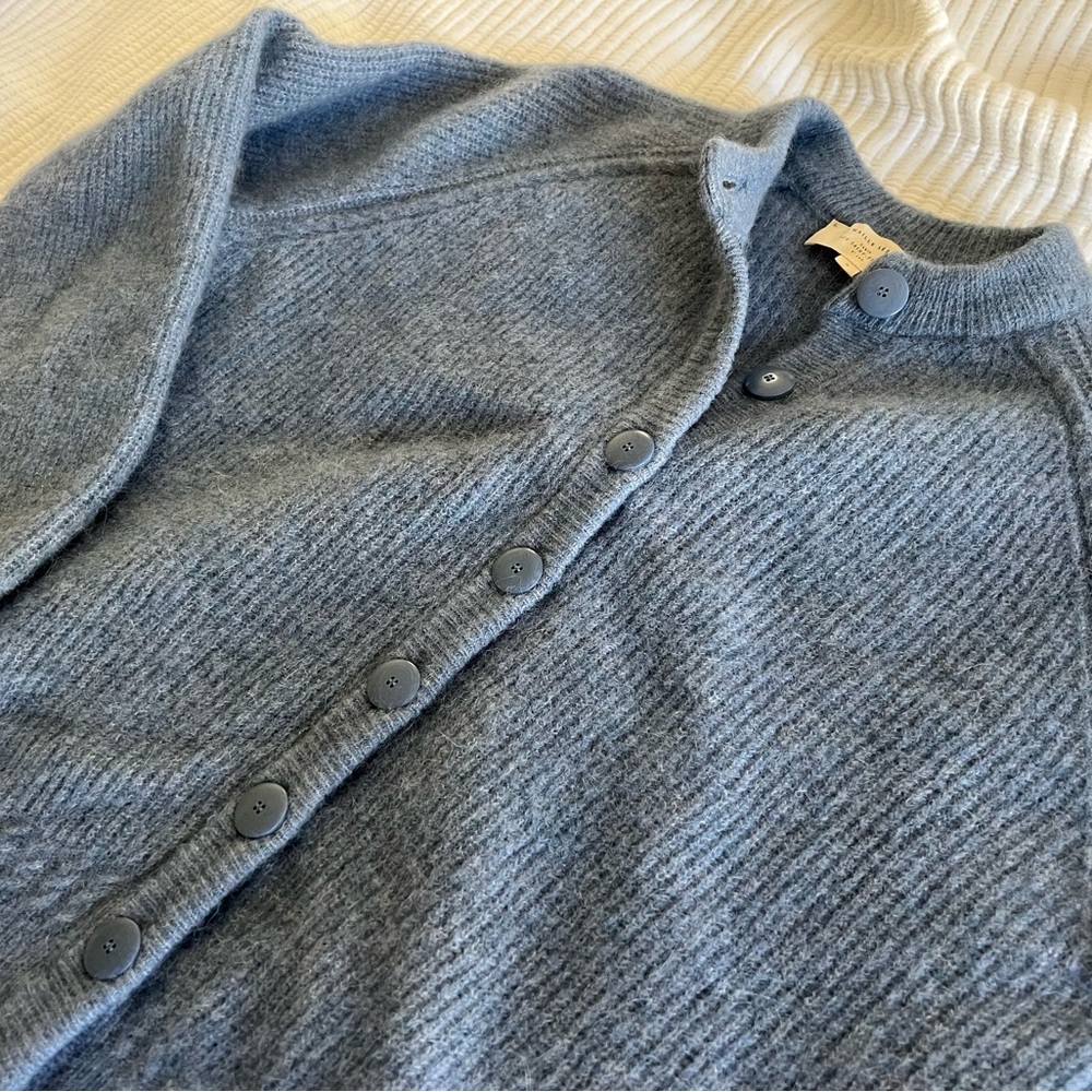 Sezane Emile Cardigan in Summer Blue - Picture 4 of 5